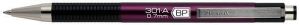 Kuličkové pero "F301", modrá, 0,24 mm, stiskací mechanismus, tmavě vínové tělo, ZEBR