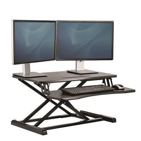 Sedící - stojící pracovní stanice "Corsivo™", černá, FELLOWES