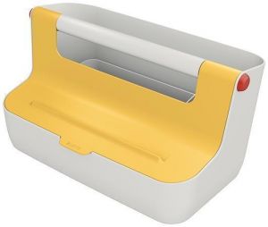 Přenosný box "Cosy", žlutá, s organizérem, LEITZ 61250019