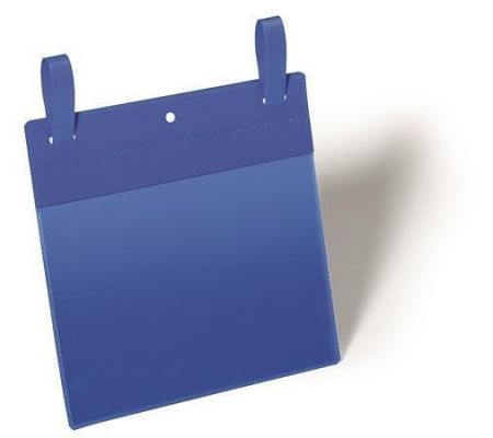 Logistic pocket, A5, horizontal, DURABLE, with fastening strap, blue