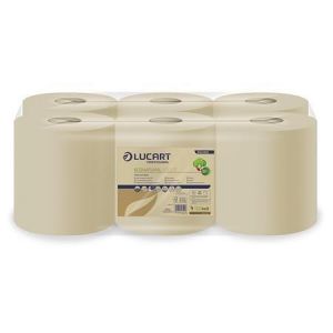 Papírové ručníky "EcoNatural 500 CF", havana hnědá, 2-vrstvé, 6 rolí, LUCART 852405J