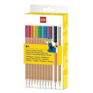Pastelky, 12 různých barev, sada s LEGO klipem s minifigurkou, LEGO 53706