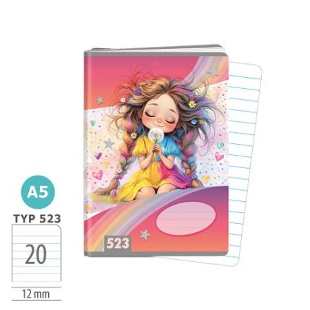ARGUS Sešit A5 TYP 523 Rainbow Ella 15930426