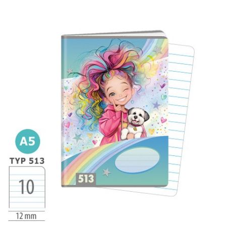 ARGUS Sešit A5 TYP 513 Rainbow Ella 15940426