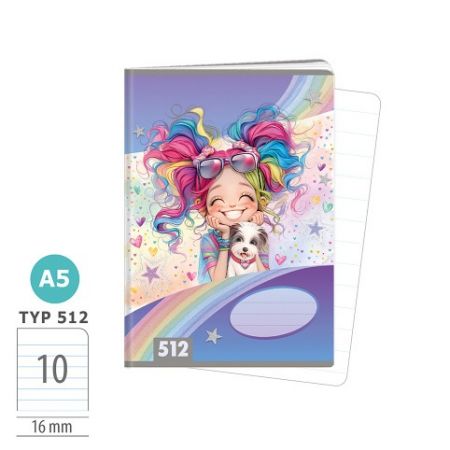 ARGUS Sešit A5 TYP 512 Rainbow Ella 1591042602