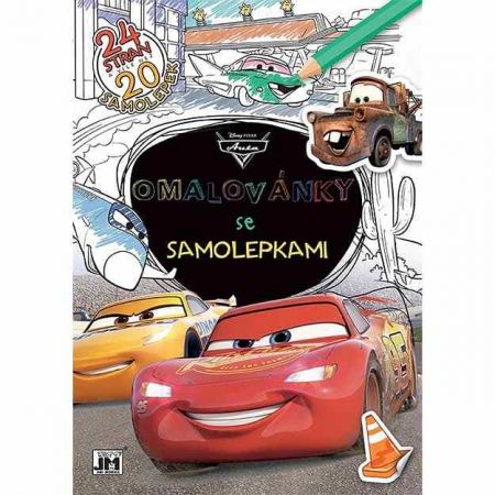 Omalovánky A4 se samolepkami Auta
