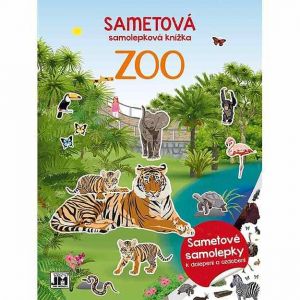 Sametová samolepková knížka Zoo