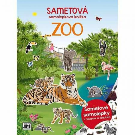 Sametová samolepková knížka Zoo