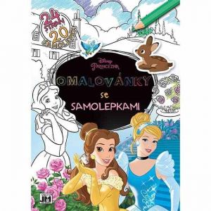 Omalovánky A4 se samolepkami Disney Princezny