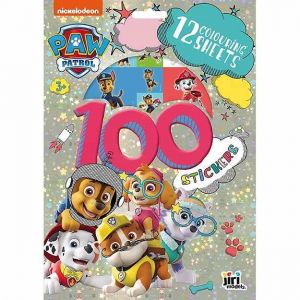 100 samolepek s omalovánkovými listy Tlapková patrola
