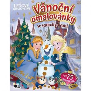 Vánoční omalovánky se samolepkami Ledové království