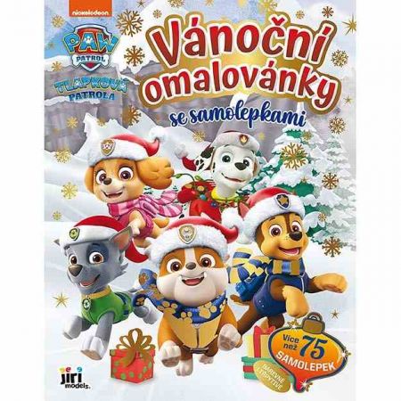 Vánoční omalovánky se samolepkami Tlapková patrola