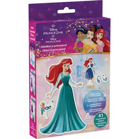 Magnetické oblékání s omalovánkou Disney Princezny