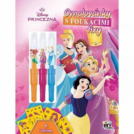 Omalovánky s foukacími fixy Disney Princezny