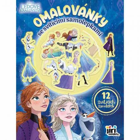 Omalovánky se svítícími samolepkami Ledové království