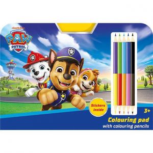 Kreslící set s pastelkami Tlapková patrola