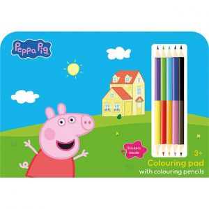 Kreslící set s pastelkami Prasátko Peppa
