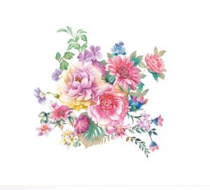 Ubrousky MAKI L (20ks) Watercolor Flowers