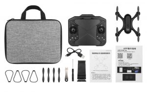 Dron skládací do ovladače s WIFI kamerou 720p RC na dálkové ovládání 9x9x4 cm