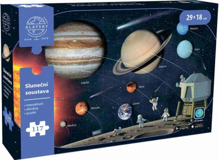 Alaysky's Interaktivní dřevěné puzzle Sluneční soustava A4 CZ 117