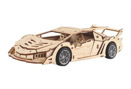 Stavebnice dřevěná Auto závodní 26,5 cm