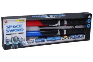 Světelný meč teleskopický 2 ks s efekty 43 cm