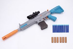Puška Pioneer M416 s pěnovými náboji a patronami 71 cm