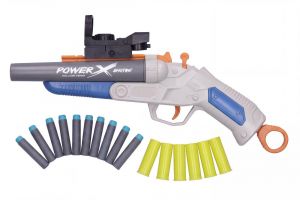 Puška Pioneer Double Barrel s pěnovými náboji a patronami 37 cm