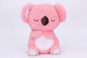 Koala plyšová dýchající růžová s efekty 27 cm