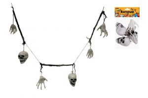 Dekorace Halloween girlanda z kostí 180 cm