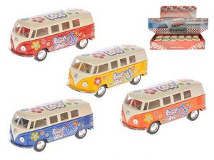 Autobus Volkswagen 13cm na zpětný chod, 4 barvy