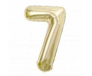 Balónek fóliový BEAUTY&CHARM 85 cm champagne "7"