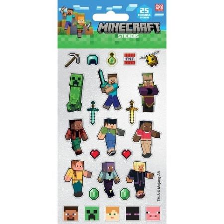 Minecraft samolepky třpytivé