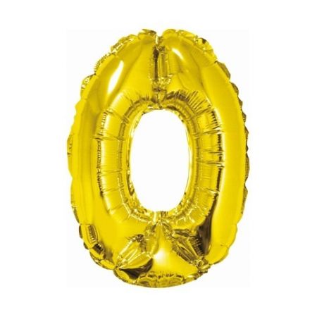 GD balónek fóliový 35cm "0" zlatá