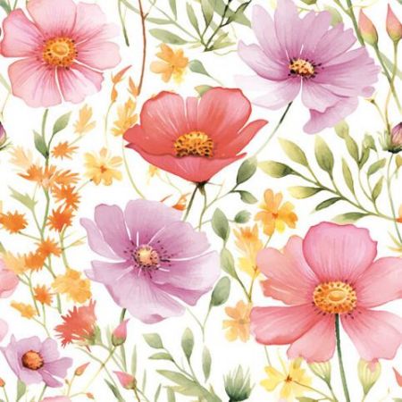 Ubrousky MAKI L (20ks) Romantic Flower Meadow