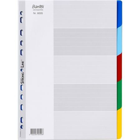Bantex - Rozřaďovač A4 Bantex 5 barevných listů