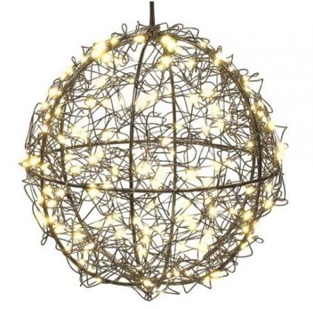 Koule LED svítící, 200 LED, teplá bílá, 20 × 20 × 20 cm