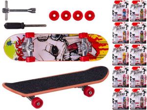 Skateboard 9,5cm kov šroubovací 12druhů na kartě