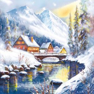 Ubrousky MAKI L (20ks) Winter Wonderland
