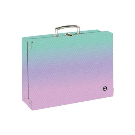 Kufřík lamino hranatý A4 OXY NEXT Ombre Pink
