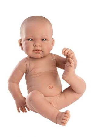 Llorens 73801 NEW BORN CHLAPEČEK - realistická panenka miminko s celovinylovým tělem - 40