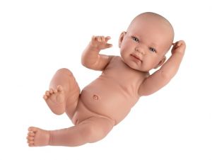 Llorens 73802 NEW BORN HOLČIČKA - realistická panenka miminko s celovinylovým tělem - 40 c