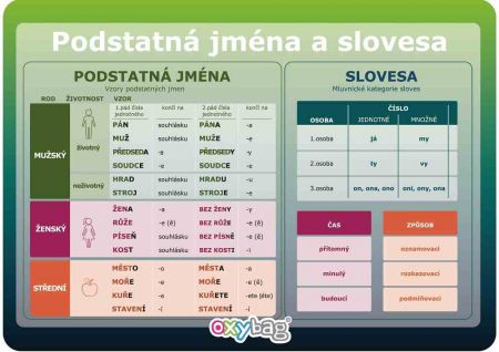 Vzdělávací karta A4 Podstatná jména a slovesa