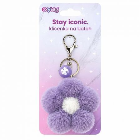 Fashion klíčenka květina fialová
