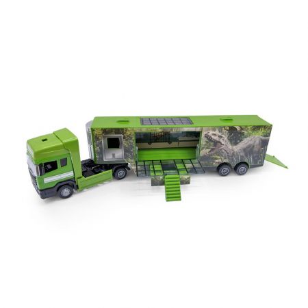 Auto kamion kov/plast s motivem dinosaura I.