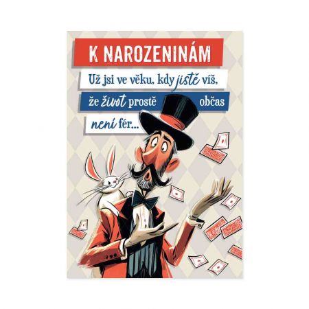ALBI Hrací přání k narozeninám - Kouzelník