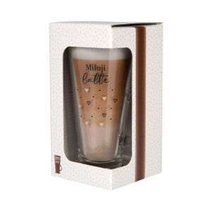 ALBI Sklenice na latte - Miluji latte
