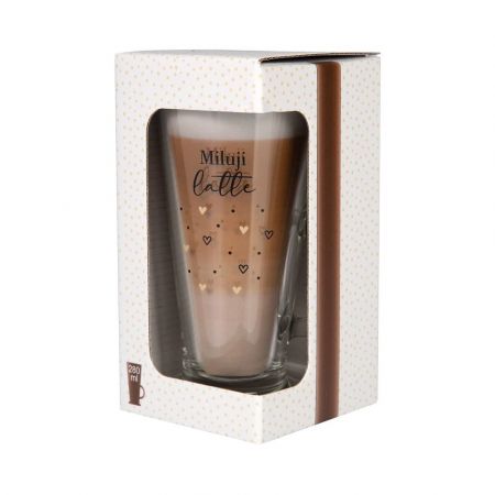 ALBI Sklenice na latte - Miluji latte