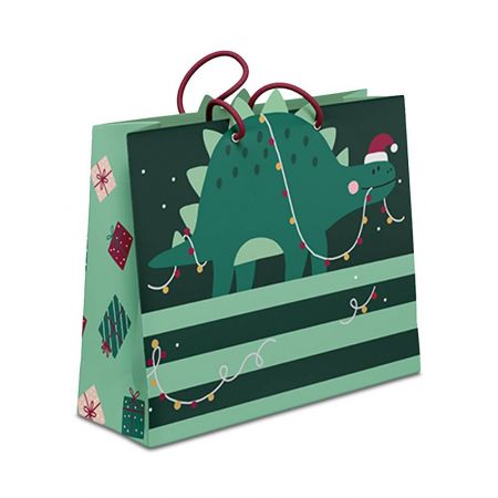 ALBI Dárková taška velká - Dinosaurus se světýlky (32,4 × 12,7 × 26 cm)