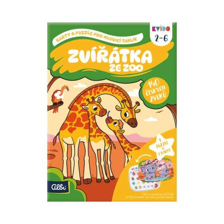 ALBI Kvído - Zvířátka ze zoo: Karty a puzzle pro Mluvicí tablík 2